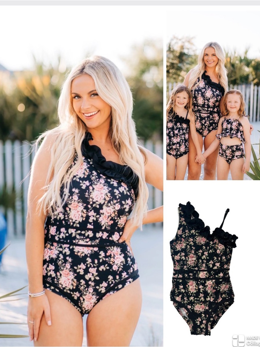 Smith Coastal NWOT Midnight garden swimsuit